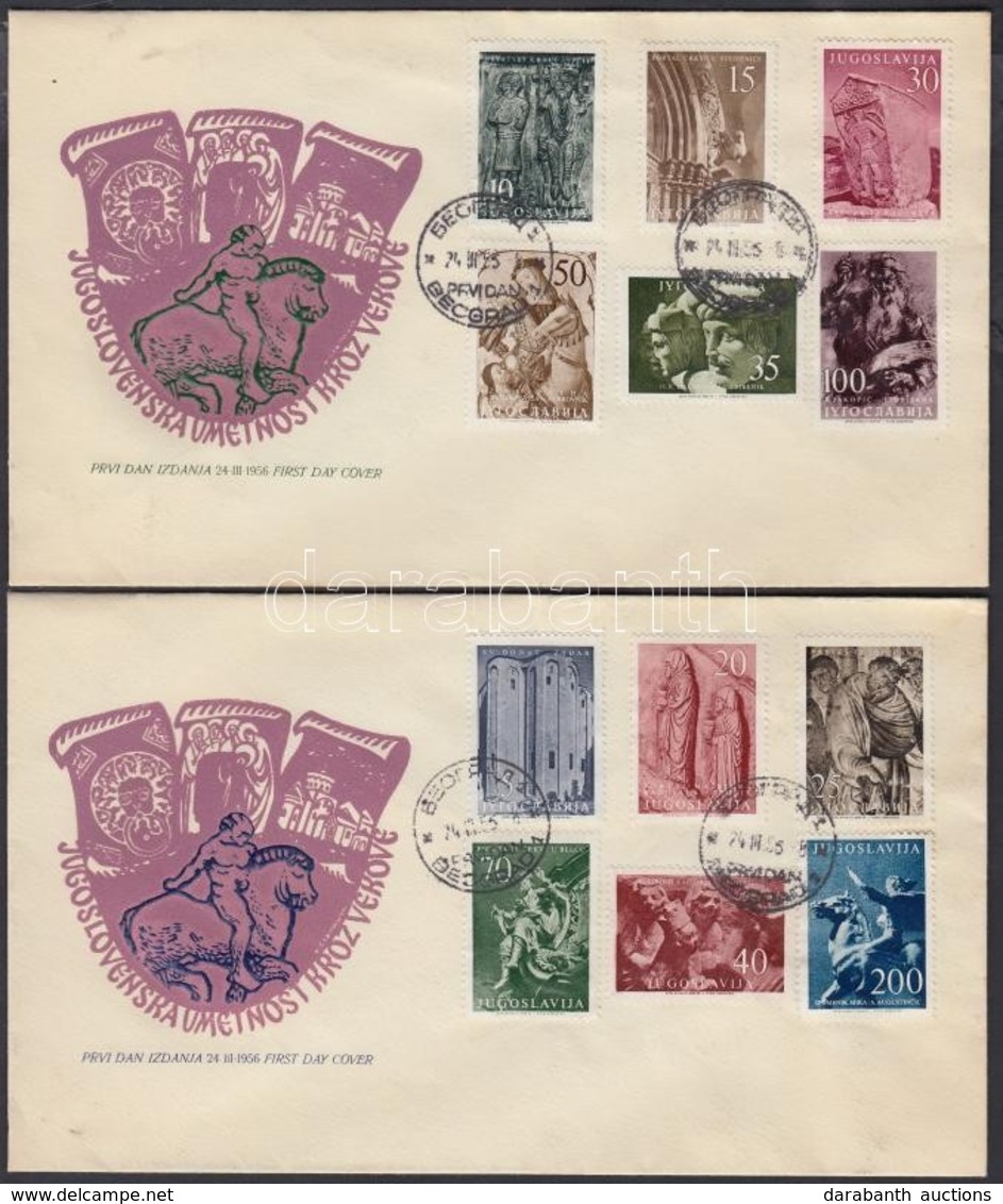 1956 Művészet Sor Mi 776-787 2 FDC-n - Sonstige & Ohne Zuordnung