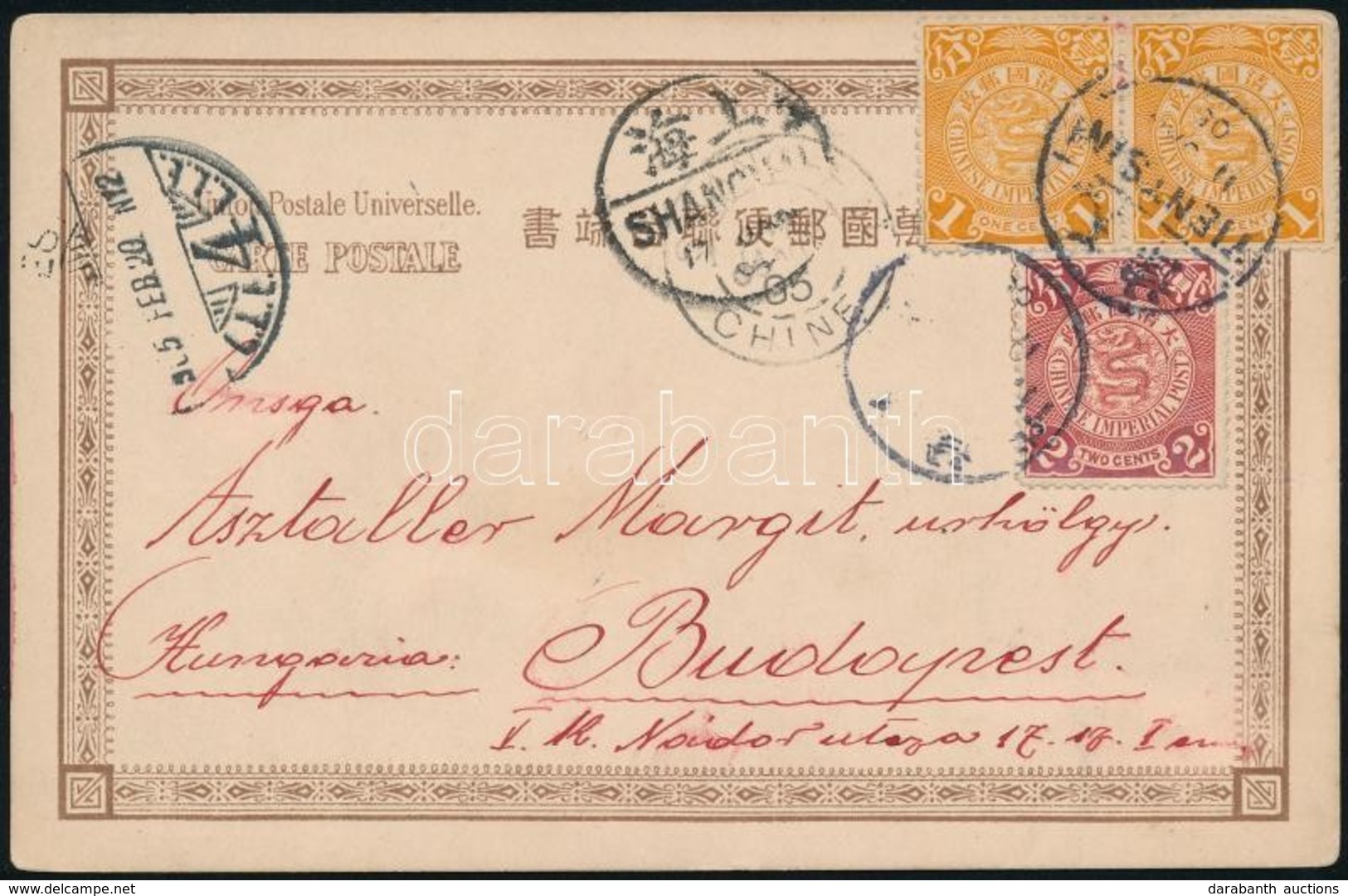 1905 Képeslap Budapestre / Postcard To Hungary - Andere & Zonder Classificatie