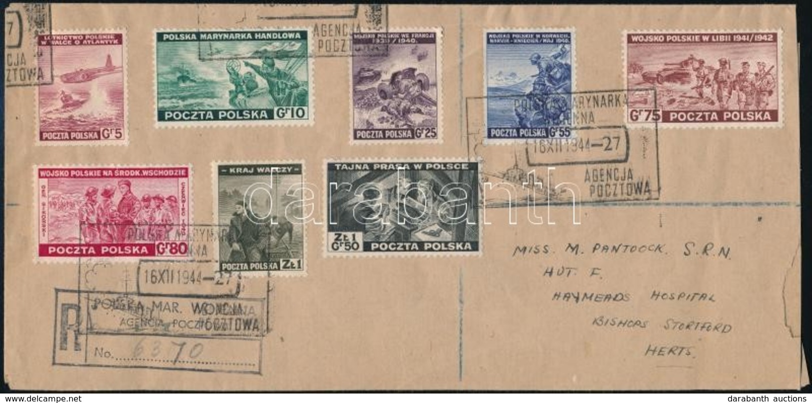 1943 Mi 368-375 Ajánlott FDC / Registered FDC - Sonstige & Ohne Zuordnung