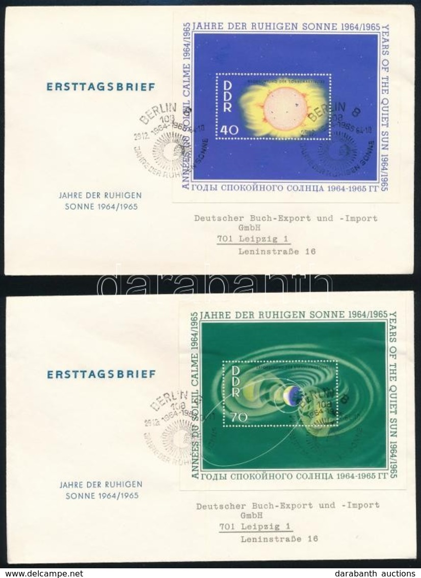 1964 A Nyugodt Nap éve Blokksor Mi 20-22 FDC - Sonstige & Ohne Zuordnung