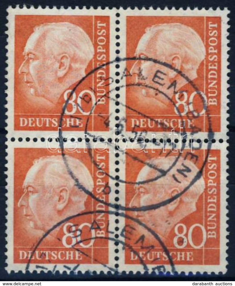 O 1956 Heuss Mi 264x Négyestömb / Block Of 4 (Mi EUR 260.-) - Sonstige & Ohne Zuordnung