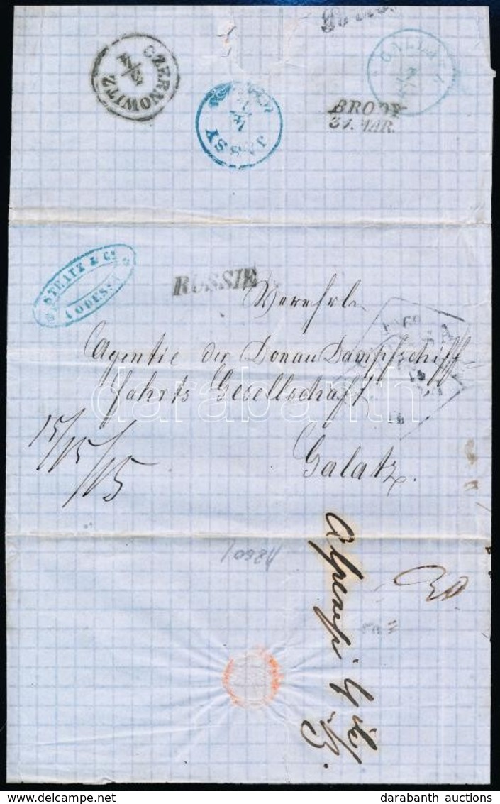 1860 Levél Odesszáról Galacra / Cover From Odessa To Galatz - Autres & Non Classés