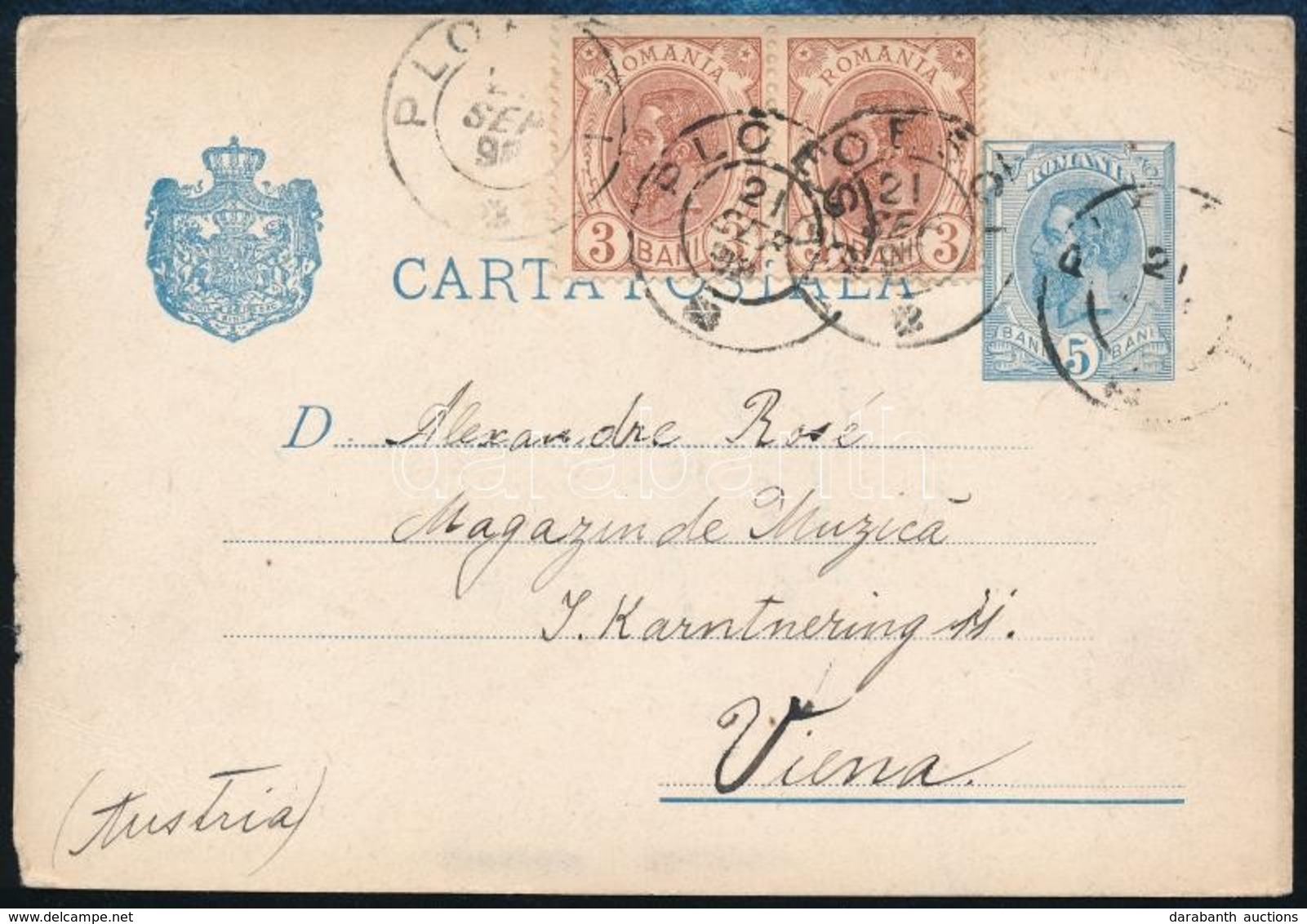 1898 Díjkiegészített Díjjegyes Levelezőlap Bécsbe / PS-card With Additional Franking To Vienna - Autres & Non Classés