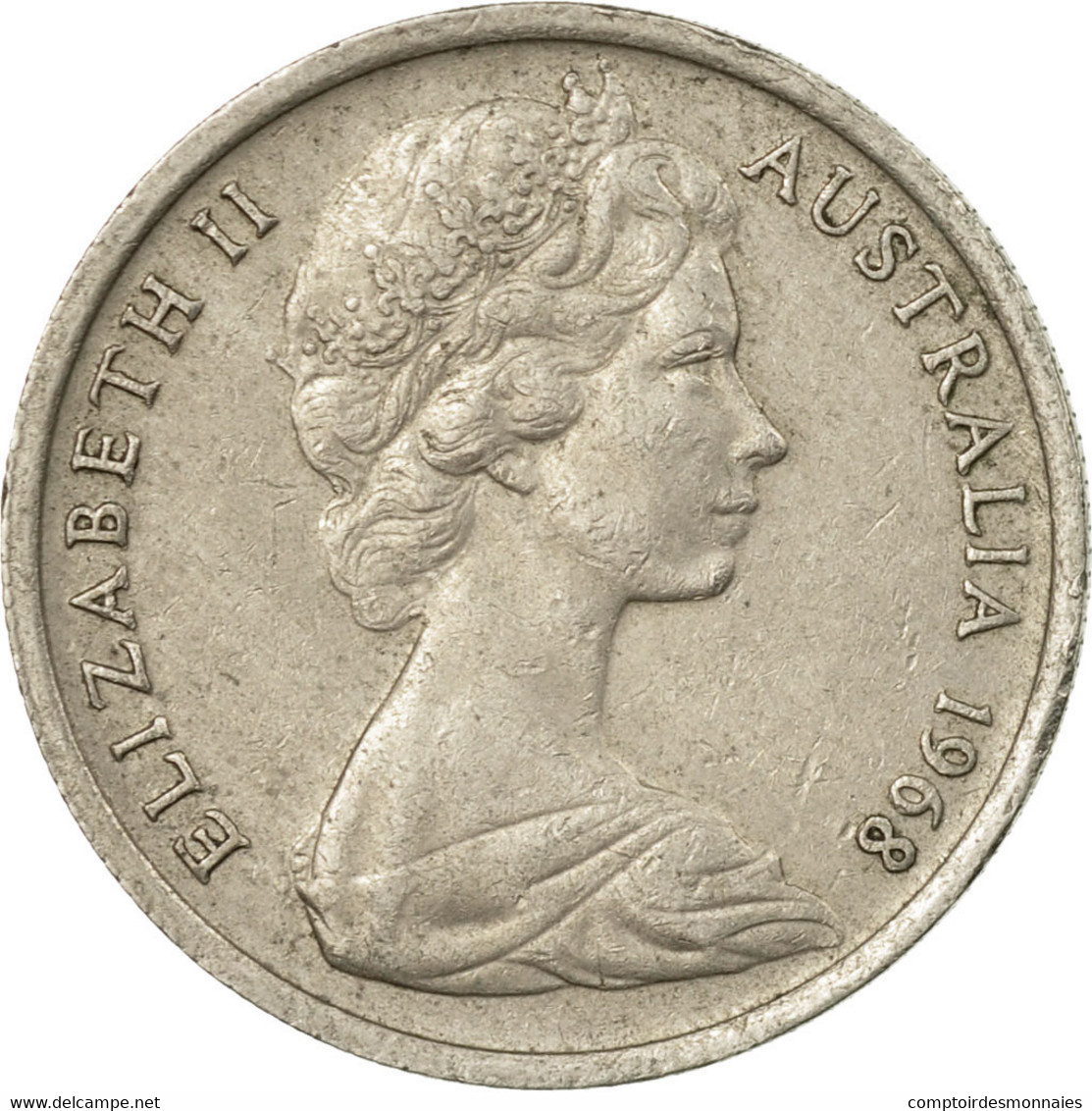 Monnaie, Australie, Elizabeth II, 5 Cents, 1968, TTB, Copper-nickel, KM:64 - 5 Cents