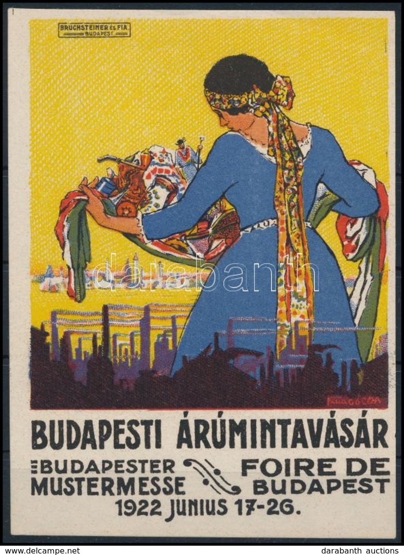 1922 Budapesti Árumintavásár Nagyméretű Levélzáró / Budapest Fair, Large Poster Stamp 9x13 Cm - Ohne Zuordnung