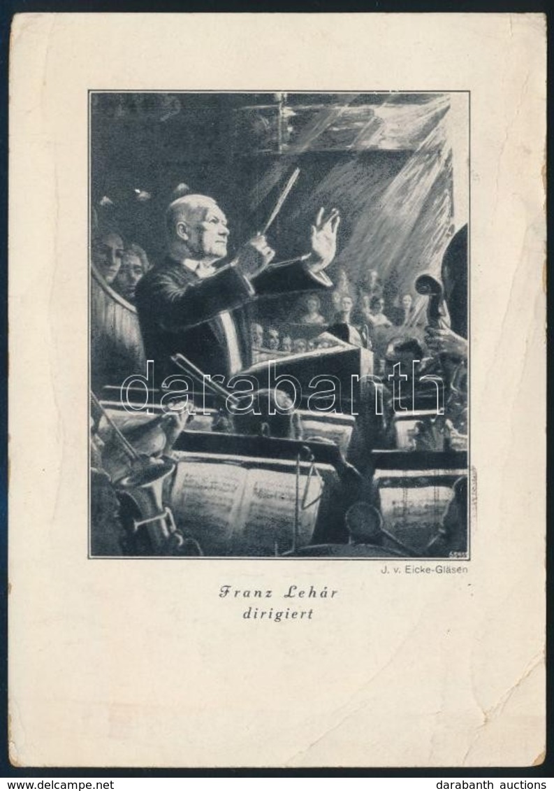 1939 Lehár Ferenc (1870-1948) Zeneszerző Saját Kézzel Megírt Képeslapja Vitéz Papházy Istvánnénak Küldve. - Non Classés