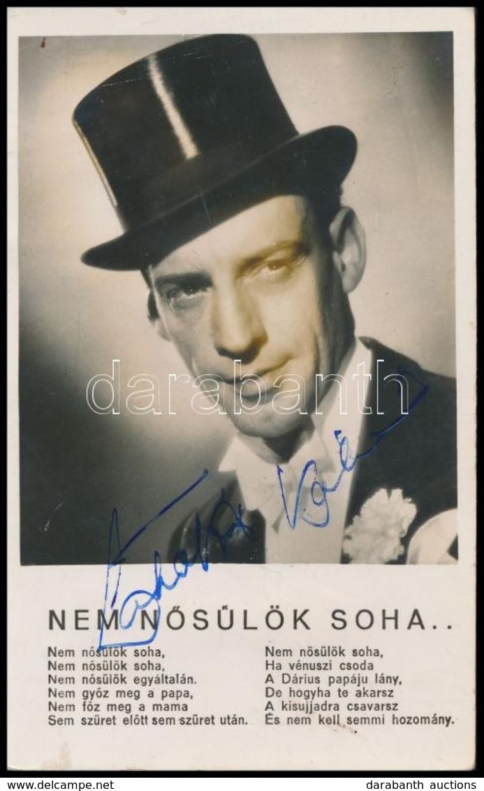 Latabár Kálmán (1902-1970) Színész Aláírása Egy őt ábrázoló Filmboltos Képeslapon - Sonstige & Ohne Zuordnung