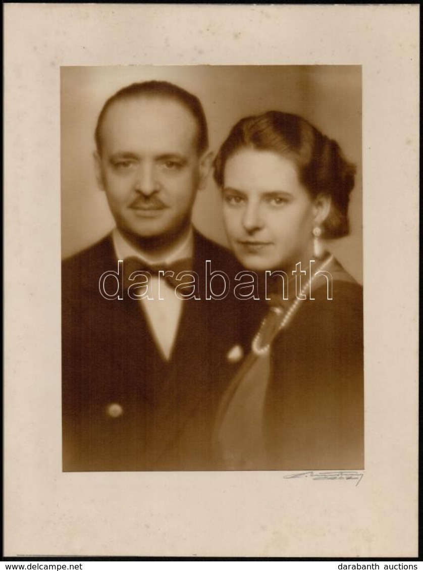 Gróf Csáky István (1894-1941) Külügyminiszter és Felesége Chorinsky Mária Anna, 3 Db Jelzett Fotó, 23×16 Cm - Autres & Non Classés