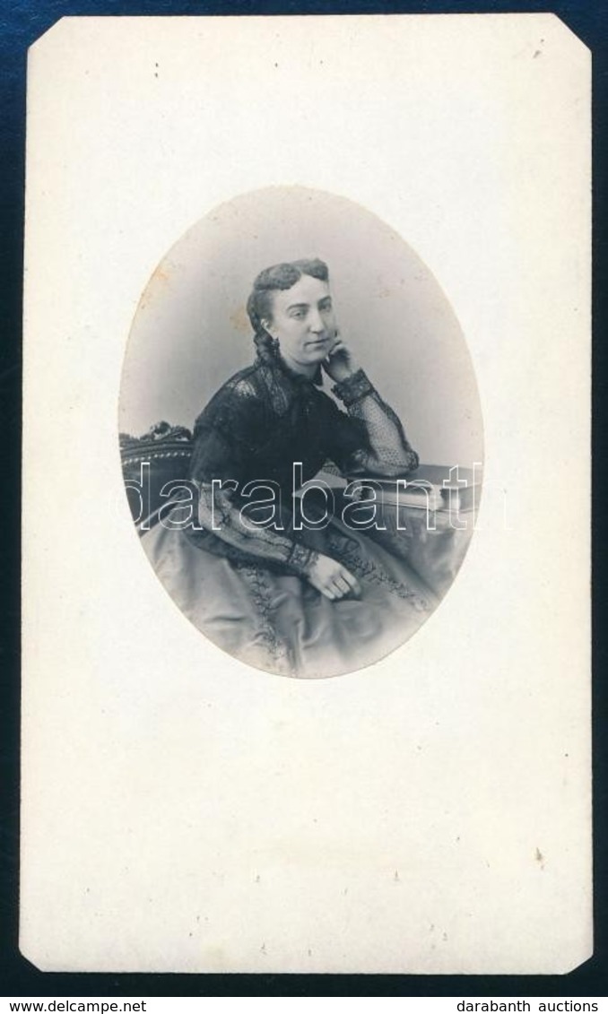 Cca 1850 Ismeretlen Nő Országh Antal (1818-1878) Fényképész Címkével Jelzett Fotója / Antal Orszagh, Paris. Photo Of An  - Sonstige & Ohne Zuordnung