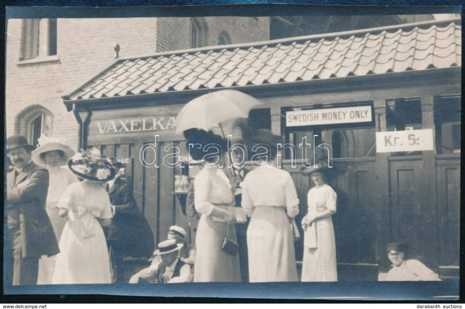 1912 A Stockholmi Olimpiai Stadion Pénztára és A Nyitásra Váró Közönség, Fotó, 8×14 Cm - Sonstige & Ohne Zuordnung