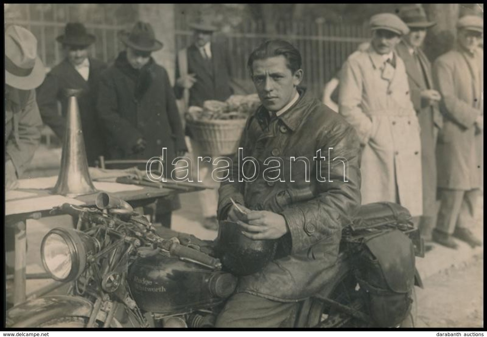 1928 K. M. A. C. Svábhegyi Motorverseny, Fotó Hátoldalon Feliratozva, 12×17 Cm - Sonstige & Ohne Zuordnung