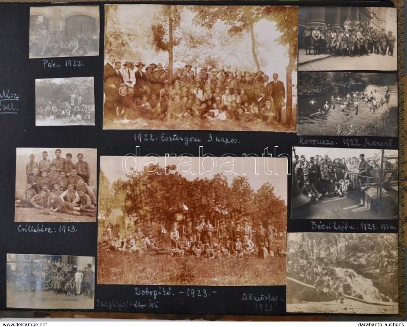 1922-1933 Cserkész Fotóalbum Sok Fotóval,, Köztük Az 1933-as Jamboree-n Készült Felvételekkel, 153 Db Különböző Méretű F - Pfadfinder-Bewegung