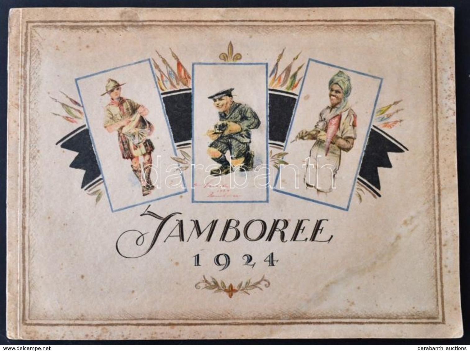 1925 Az 1924-es Dániai Jamboree Részvevőiről, Eseményeiről Készített Rajzok, 4 Színes Táblával, A Rajzoló Márton Lajos S - Scoutisme