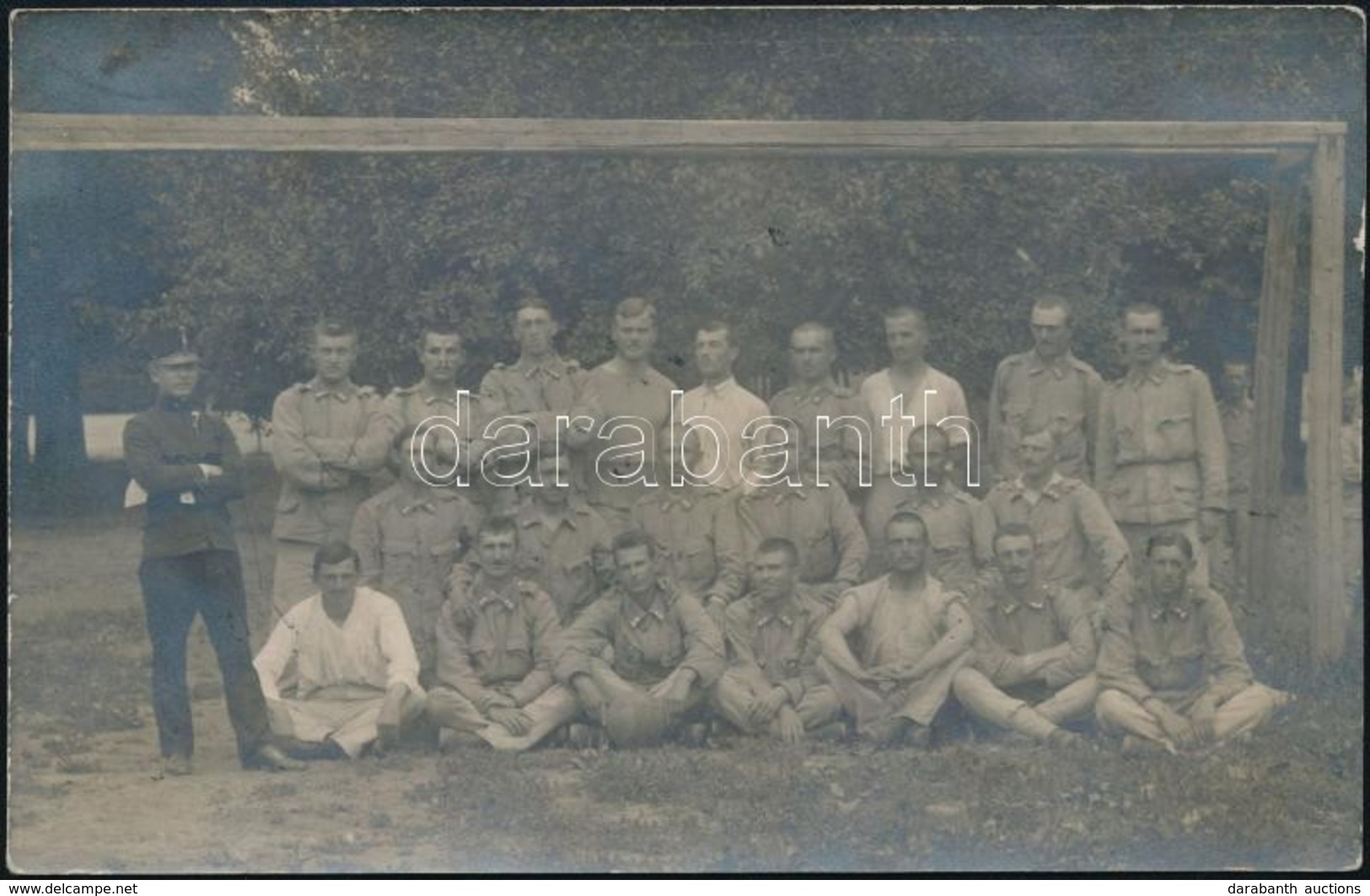 1914 Lugos, Katonai Tanítói Gárda Football Csapata Fotólap / Military Teachers Football Team - Non Classés