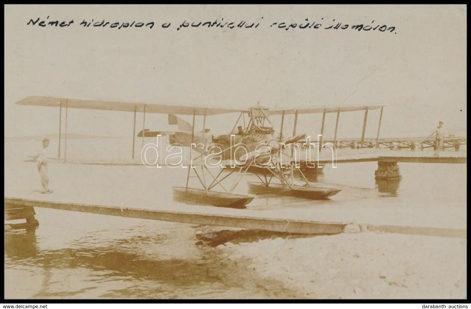 1917 Friedrichshafen FF 49 Típusú Német Hidroplán A Puntisellai Repülőállomáson / German Hidroplan In The Puntisella Air - Ohne Zuordnung