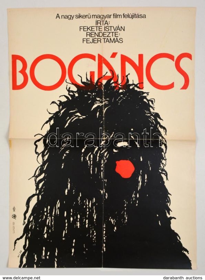1979 Müller Ilona (1929-): Bogáncs, Magyar Film Plakát, írt: Fekete István, Rendezte: Fejér Tamás, Hajtásnyomokkal, 80x5 - Sonstige & Ohne Zuordnung