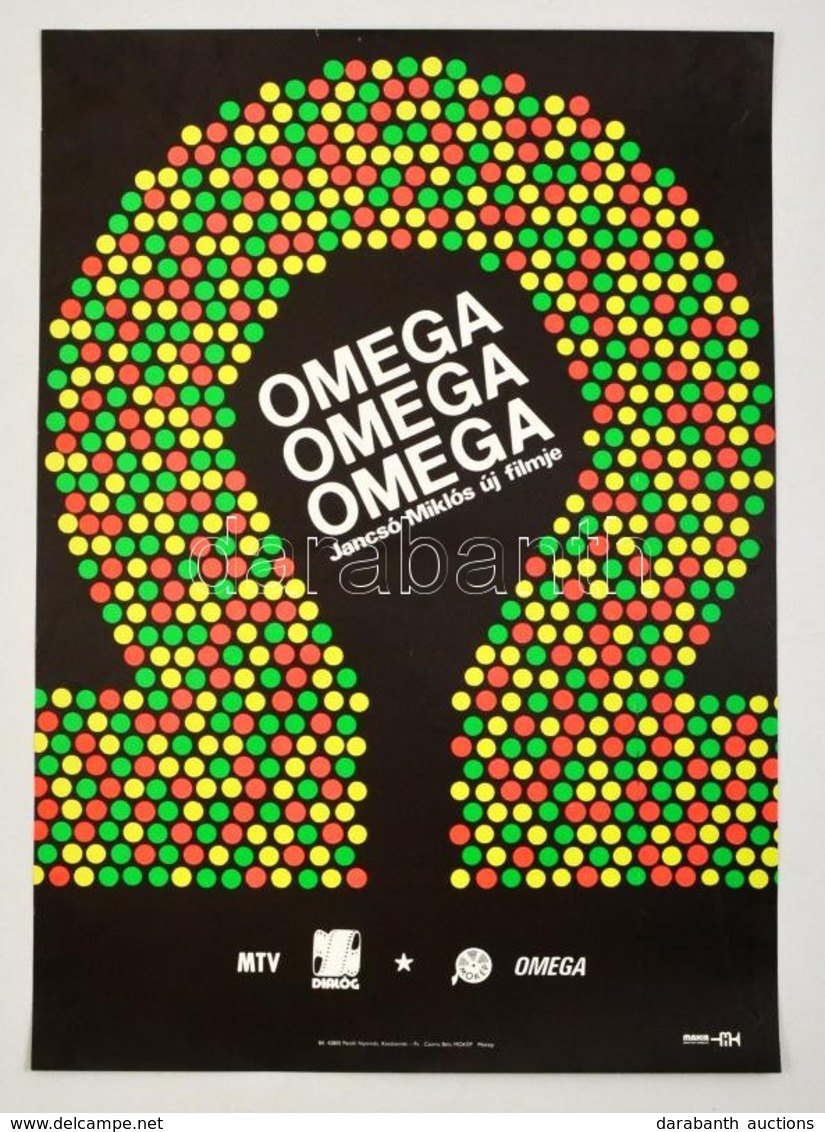 1984 Omega Omega Omega, A Zenekarról Készült Koncertfilm Plakátja, Rendezte: Jancsó Miklós, 56x40 Cm - Sonstige & Ohne Zuordnung