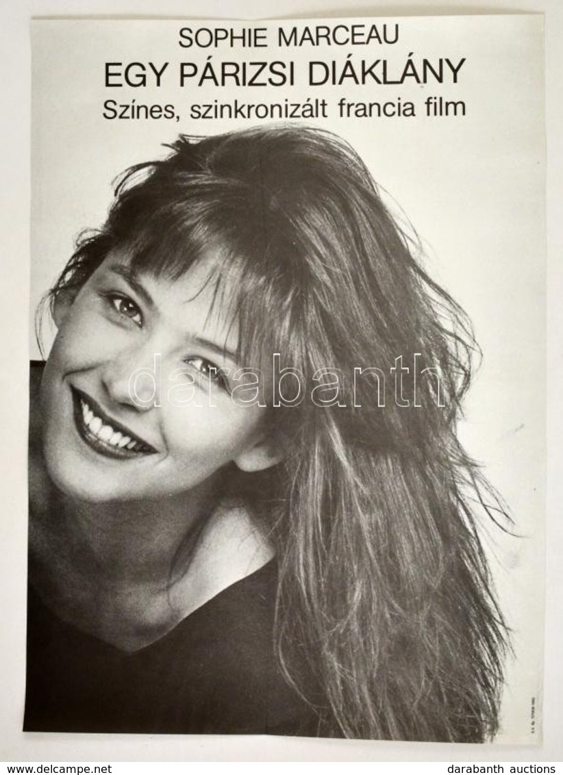 1989 Egy Párizsi Diáklány, Francia Film Plakát, Főszereben: Sophie Marceau, Hajtásnyommal, 80x57 Cm - Sonstige & Ohne Zuordnung