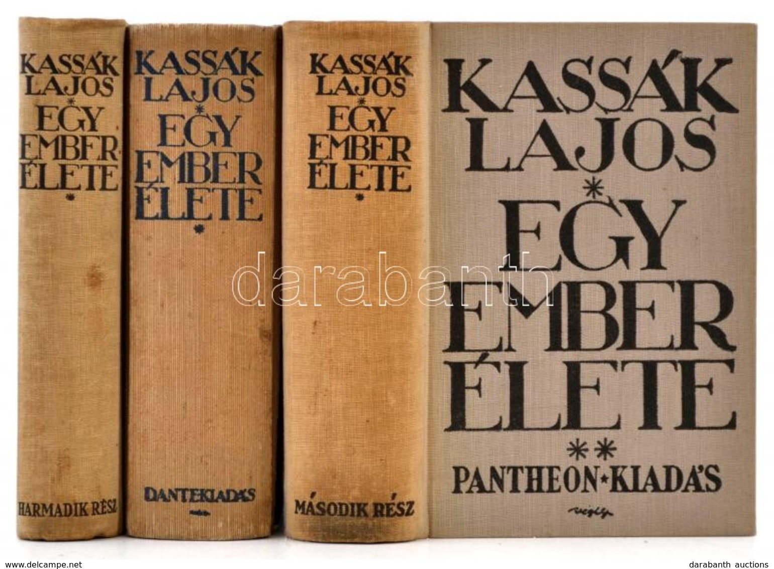 Kassák Lajos: Egy Ember élete. Önéletrajz. I-II. Rész. 1-8. Kötet. (3 Kötetbe Kötve). 1.: Gyermekkor. 2.: Kamaszévek. 3. - Ohne Zuordnung