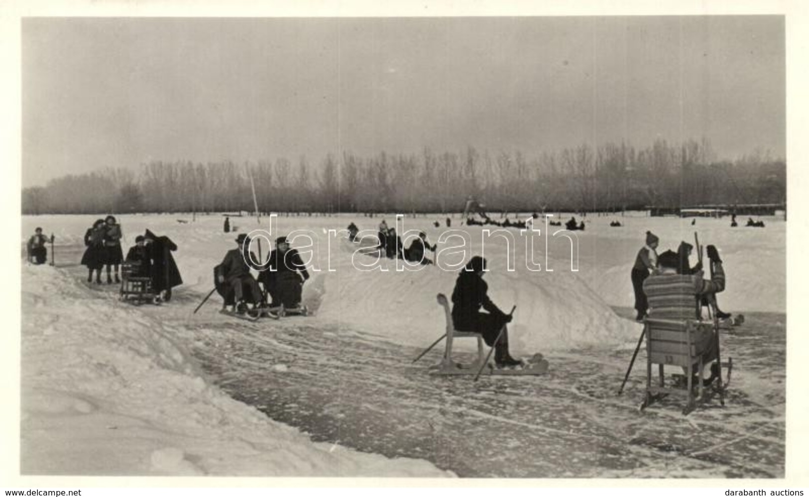 T2 Balatonkenese, Fakutyázás A Balatonon Télen, Téli Sport - Non Classés