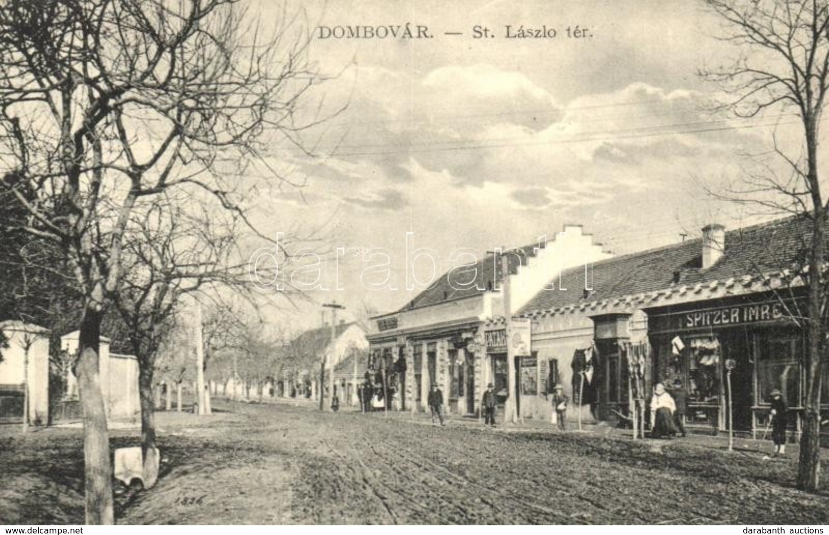 T2/T3 1912 Dombóvár, Szent László Tér, Pataki Géza és Spitzer Imre  üzlete - Ohne Zuordnung