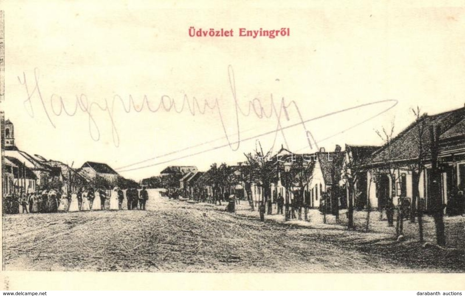 T2 1907 Enying, Fő Utca. Kiadja Politzer Jenő - Ohne Zuordnung