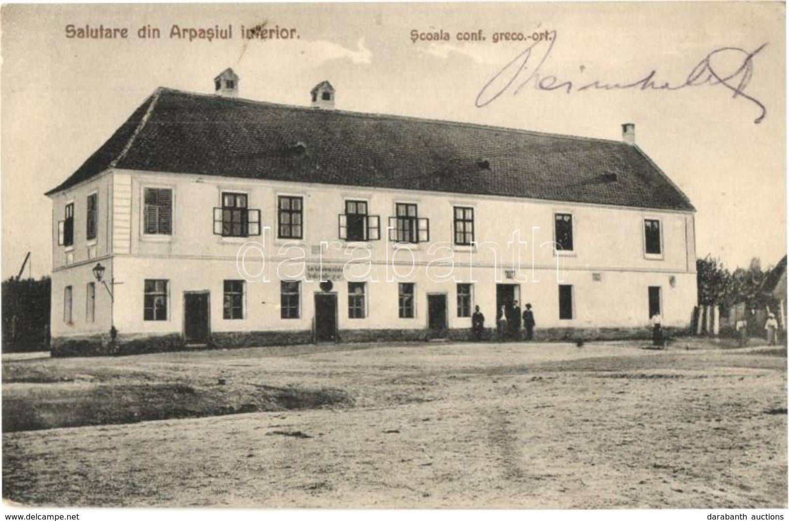 T2/T3 1910 Alsóárpás, Unterarpasch, Arpasu De Jos; Görögkeleti Elemi Iskola. Joseph Briegel / Greek Orthodox School - Non Classés