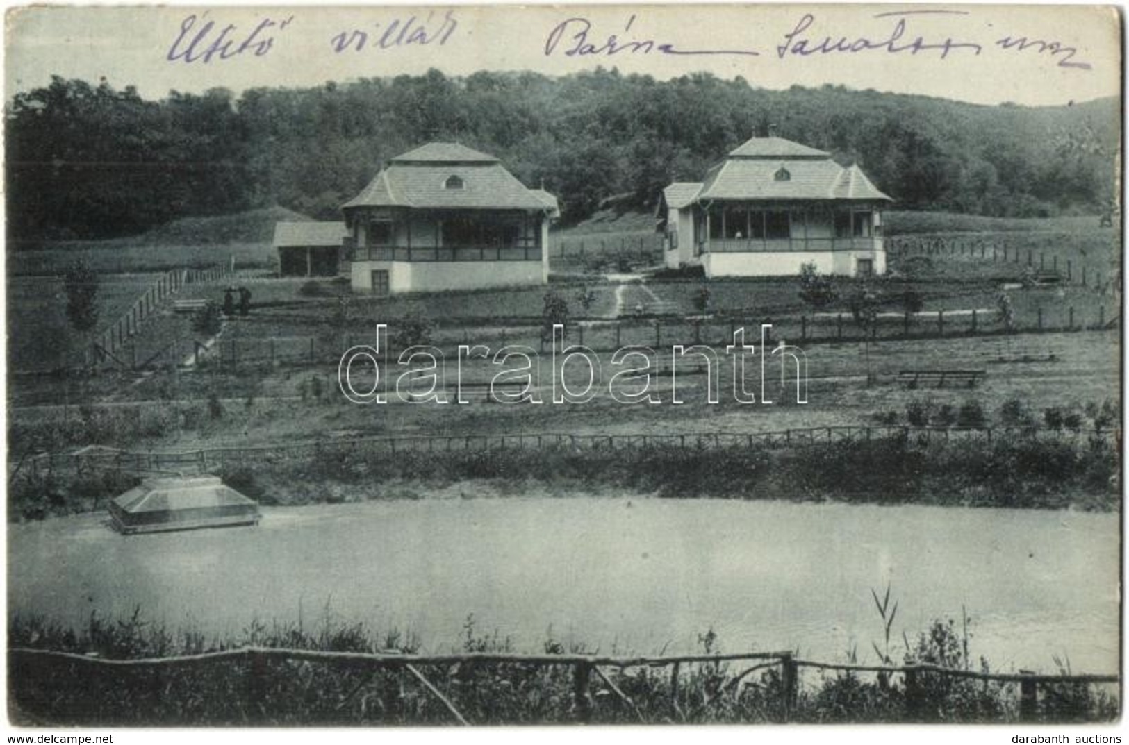 1914 Báznafürdő, Baile Bazna, Bad-Baassen; Villa Éltető, Tó / Villas, Lake (EK) - Non Classés