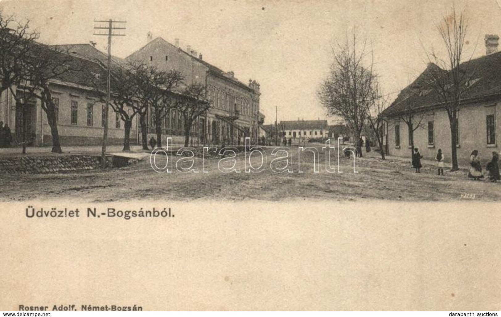 ** T2/T3 Boksánbánya, Németbogsán, Bocsa; Utcakép. Rosner Adolf Kiadása / Street View  (EK) - Non Classés