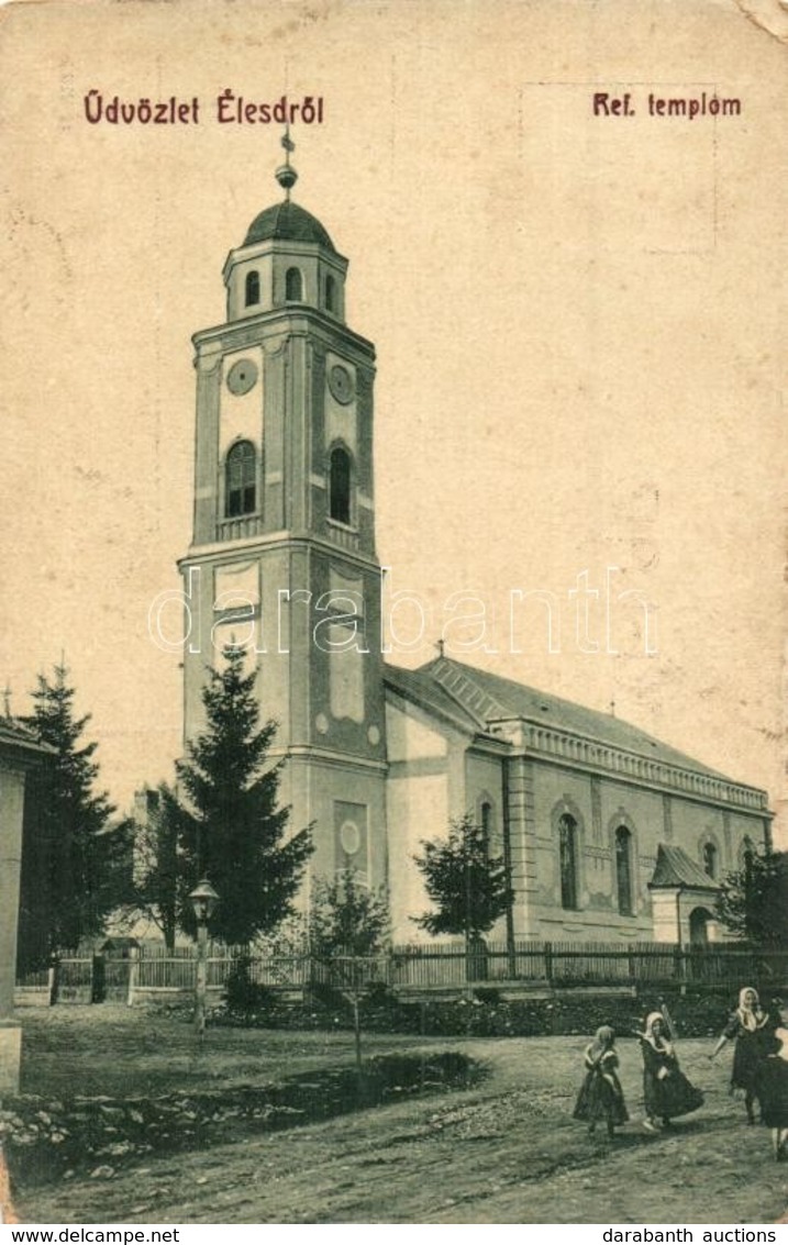 T2/T3 1912 Élesd, Alesd; Református Templom. W.L. 291. Kiadja Sándor Mór / Calvinist Church  (EK) - Ohne Zuordnung