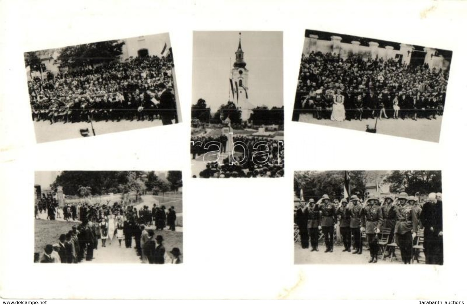 T2 1940 Margitta, Marghita; Országzászló Avatási ünnepség. Sass Béla Felvétele / Hungarian Flag Inauguration - Ohne Zuordnung