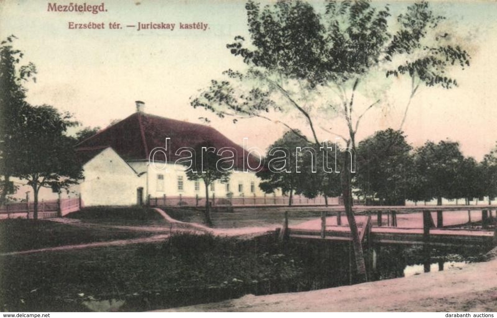 T2 1915 Mezőtelegd, Tileagd; Erzsébet Tér, Juricskay Kastély / Schloss / Castle - Ohne Zuordnung