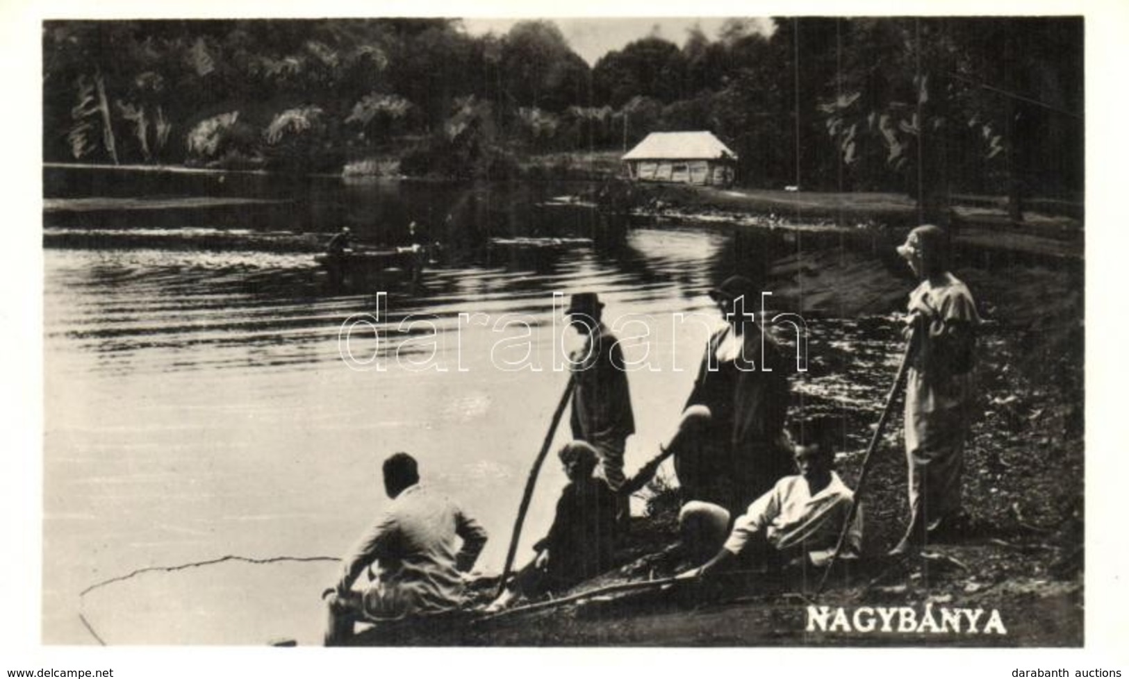 ** T1 Nagybánya, Baia Mare; Bódi Tó, Pecások / Lacul Bodi / Lake With Fishing People - Ohne Zuordnung