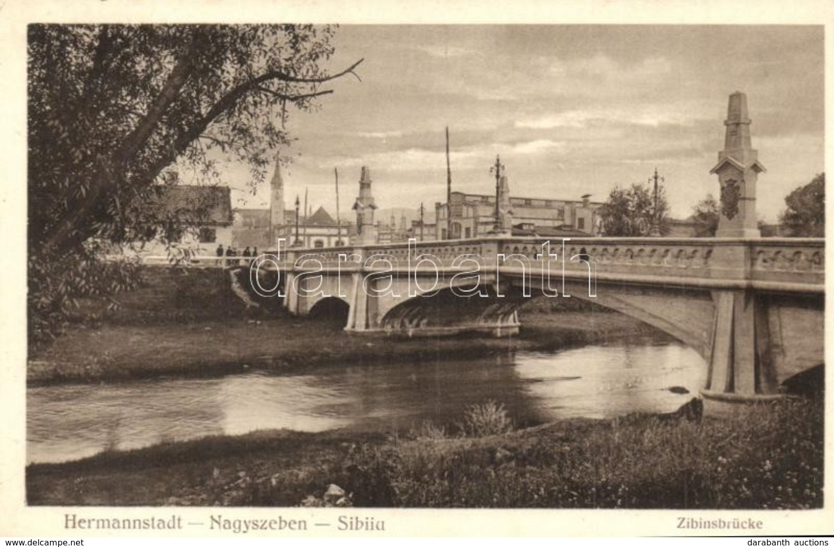 ** T1/T2 Nagyszeben, Hermannstadt, Sibiu; Szeben Híd. Jos. Drotleff / Zibinsbrücke / Bridge Over Cibin River - Ohne Zuordnung