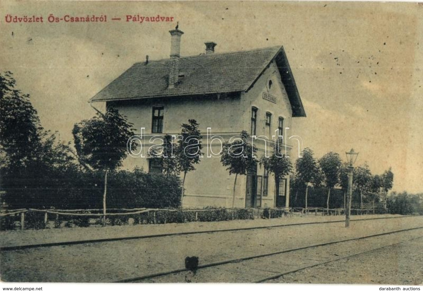 T2/T3 1908 Őscsanád, Németcsanád, Marosvár, Cenadu Vechi (Nagycsanád); Vasútállomás. W.L. 1354. / Gara / Bahnhof / Railw - Ohne Zuordnung