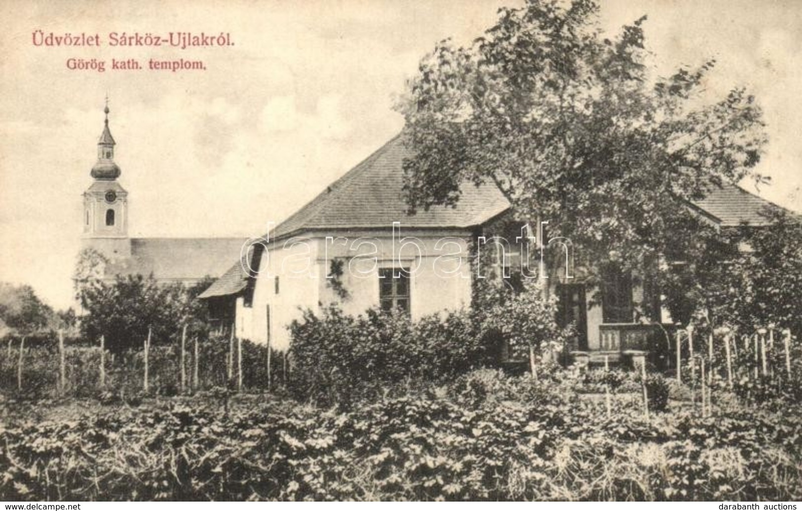 T2/T3 1911 Sárközújlak, Sárköz-Újlak, Livada Mica; Görög Katolikus Templom, Kúria Szőlőskerttel / Church, Villa With  Vi - Ohne Zuordnung