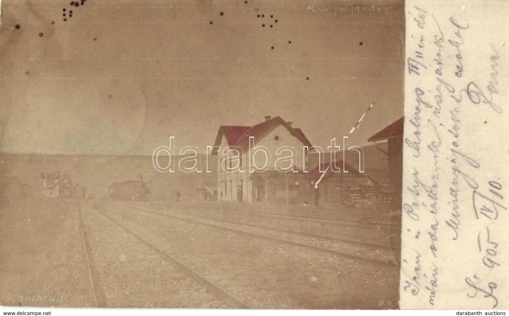 * T2 1905 Sóvárad, Sarateni; MÁV Vasútállomás és Gőzmozdony / Gara / Bahnhof / Railway Station With Locomotive. Photo - Ohne Zuordnung