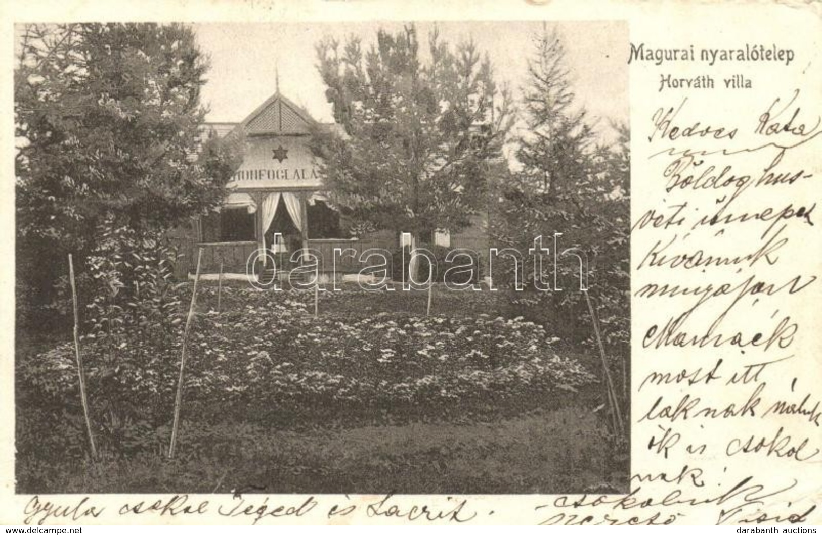 T2/T3 1905 Szamosfő, Maguri; Magurai Nyaralótelep, Horváth Villa 'Honfoglalás' / Holiday Resort, Villa (kis Szakadás / S - Ohne Zuordnung