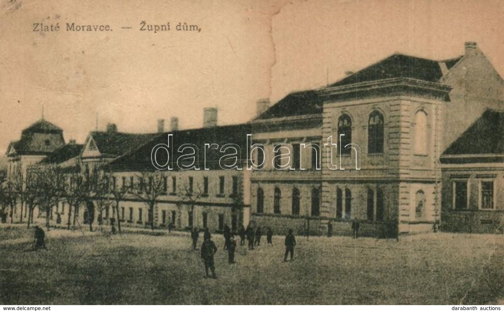 * T2/T3 1921 Aranyosmarót, Zlaté Moravce; Megyeház. Steiner Samu Kiadása / Zupní Dum / County House (EK) - Ohne Zuordnung