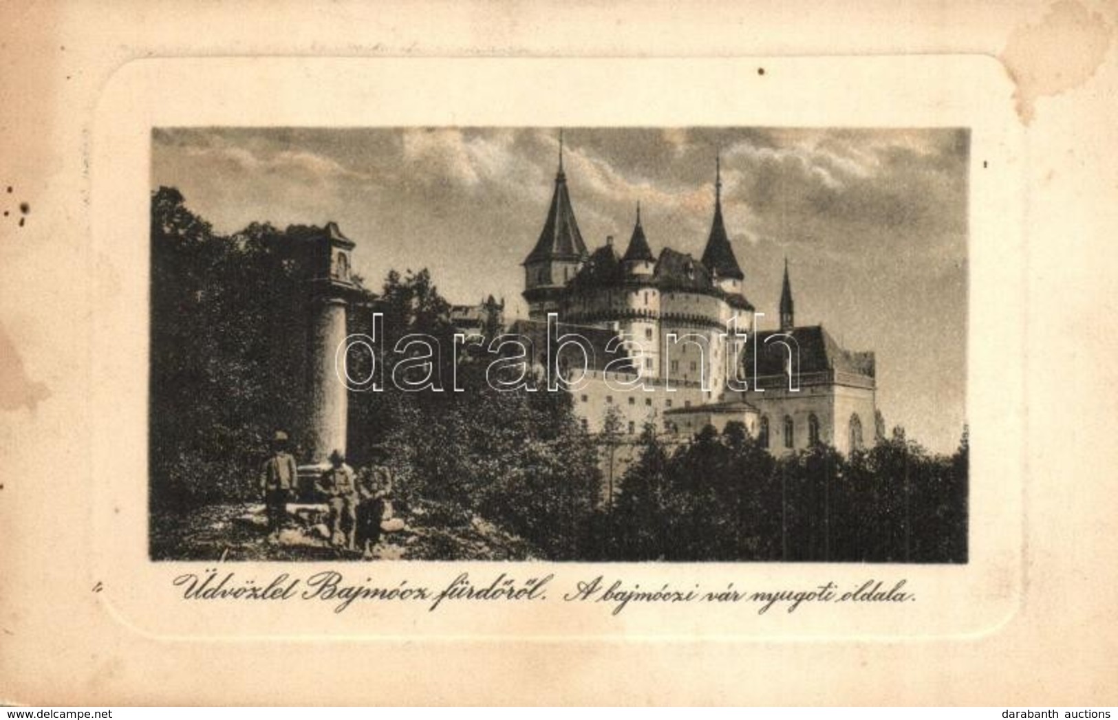 T2/T3 1910 Bajmócfürdő, Bojnicke Kúpele; Vár Nyugati Oldala. Gubits B. Kiadása / Bojnicky Hrad / Castle (EK) - Non Classés