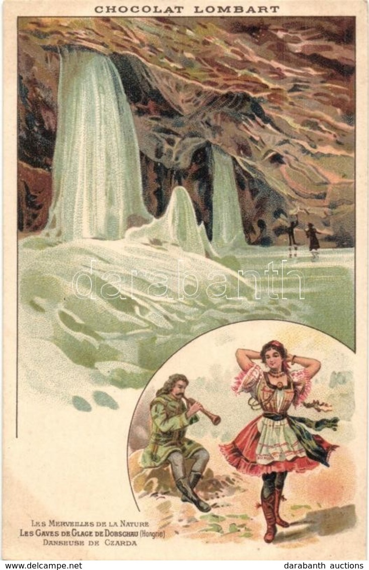 ** T2 Dobsina, Dobschau; Les Gaves De Glace / Jégbarlang, Folklór, Csárdás Tánc. Francia Csokoládé Reklám / Ice Cave, Hu - Ohne Zuordnung