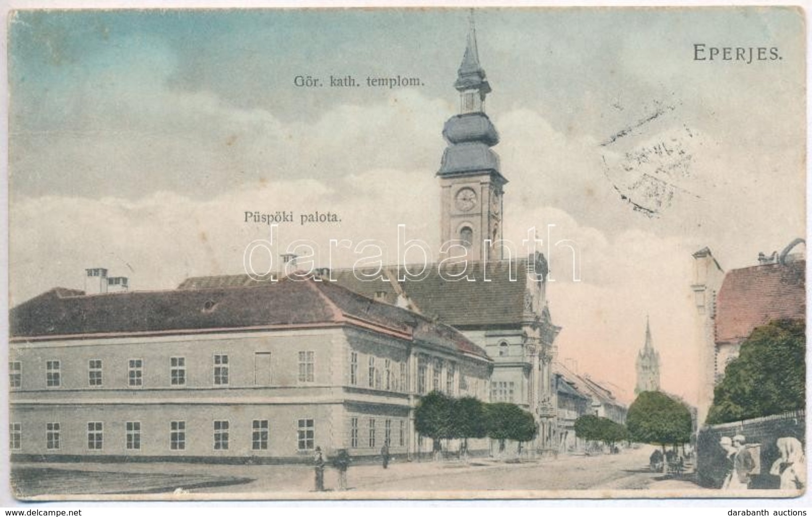 * T2/T3 1908 Eperjes, Presov; Görög Katolikus Templom, Püspöki Palota / Greek Catholic Church, Bishop's Palace (Rb) - Ohne Zuordnung