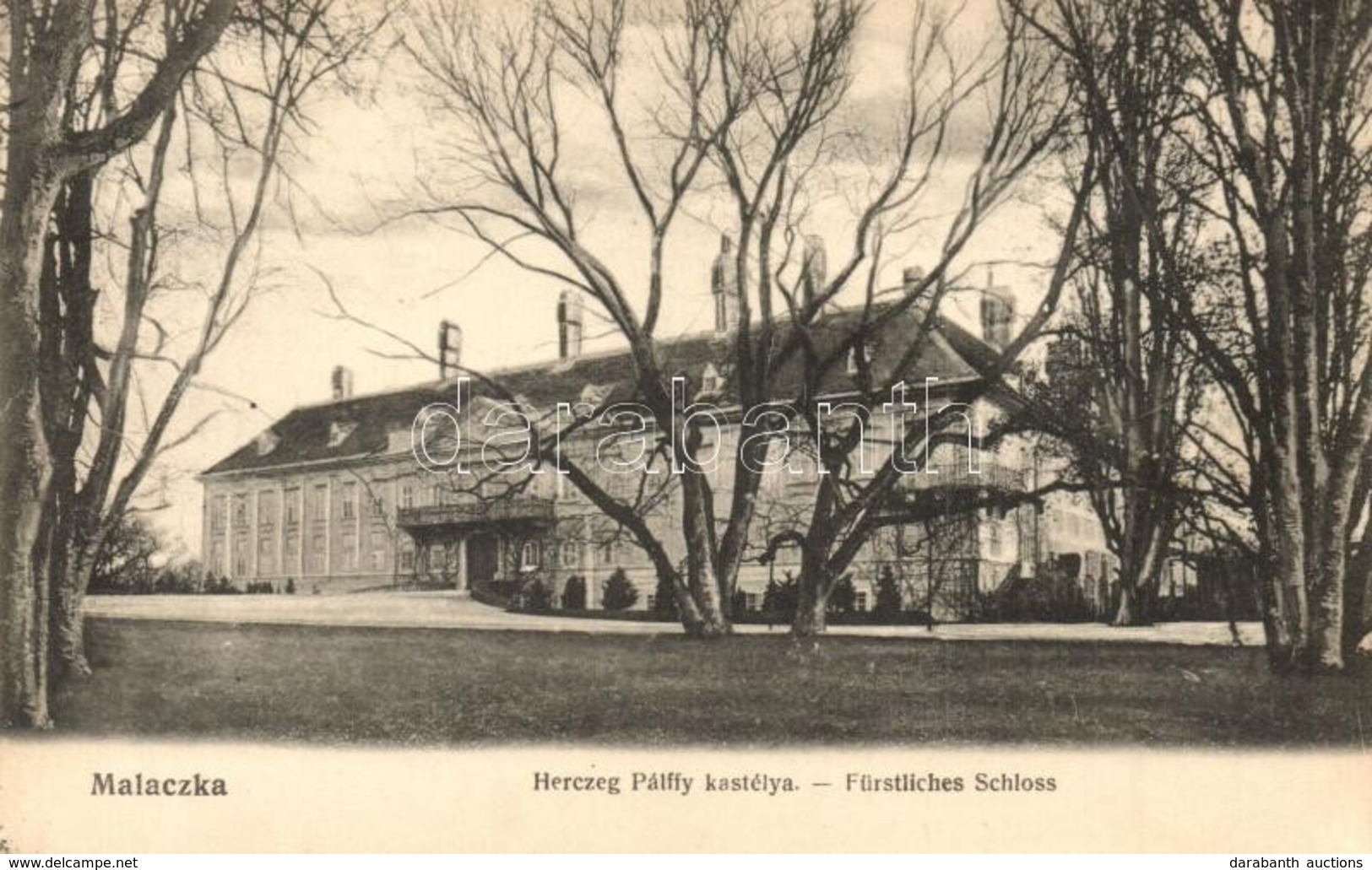 T2 1912 Malacka, Malacky, Malatzka; Herceg Pálffy Kastély. Wiesner Alfréd Nr. 21. / Fürstliches Schloss / Castle - Ohne Zuordnung