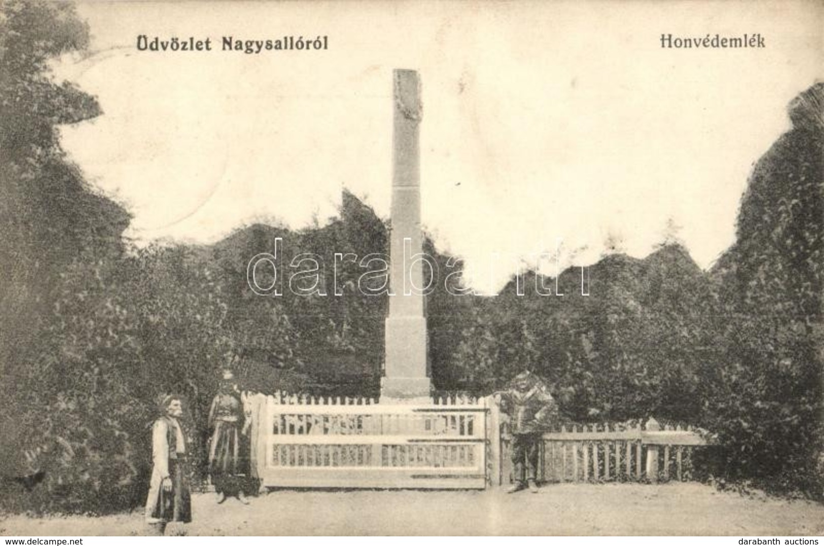 T2 1916 Nagysalló, Tekovské Luzany, Velké Sarluhy; Honvéd Emlék / Military Monument - Ohne Zuordnung