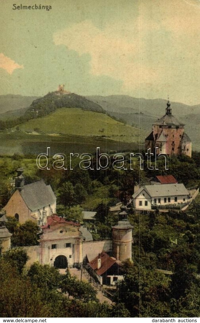 T2/T3 1909 Selmecbánya, Schemnitz, Banska Stiavnica; Hegybányai (Szélaknai) Kapu, Leányvár. Joerges / Gate, Castle - Ohne Zuordnung