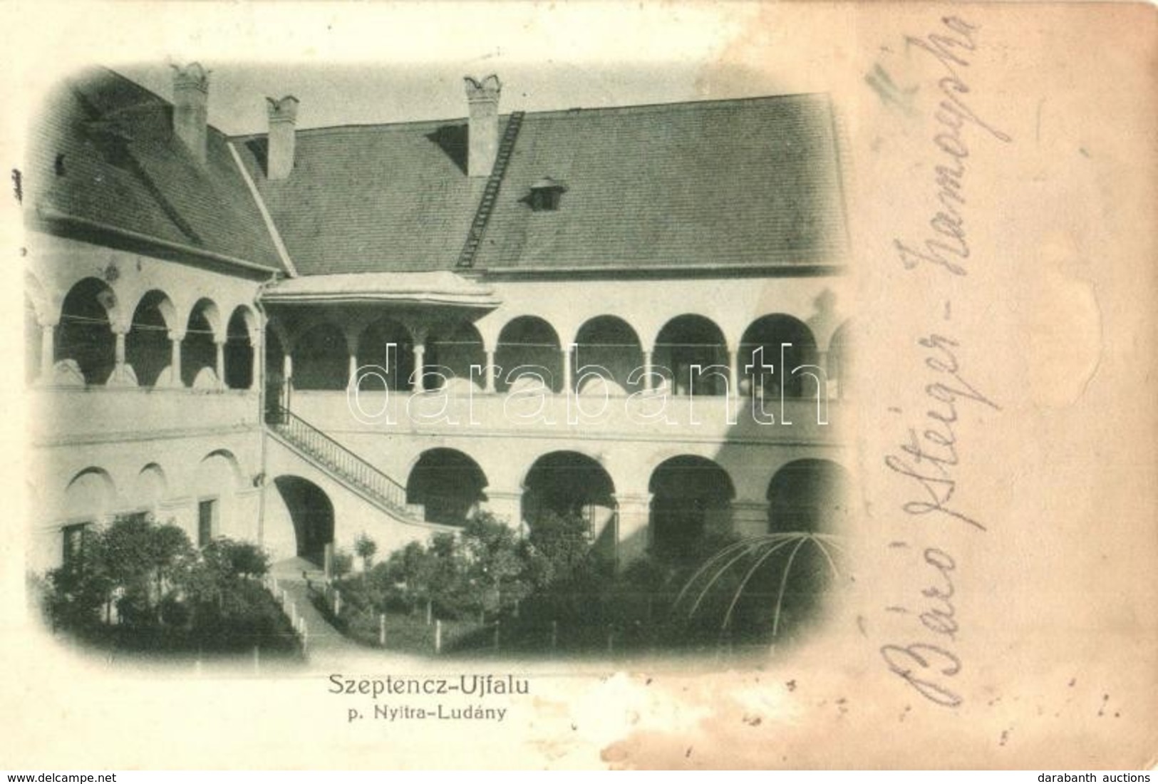 T2/T3 1907 Szeptencújfalu, Szeptencz-Újfalu, Hajnovejsa, Hajná Nová Ves; Szerdahelyi-kastély Udvara / Castle Courtyard   - Non Classificati