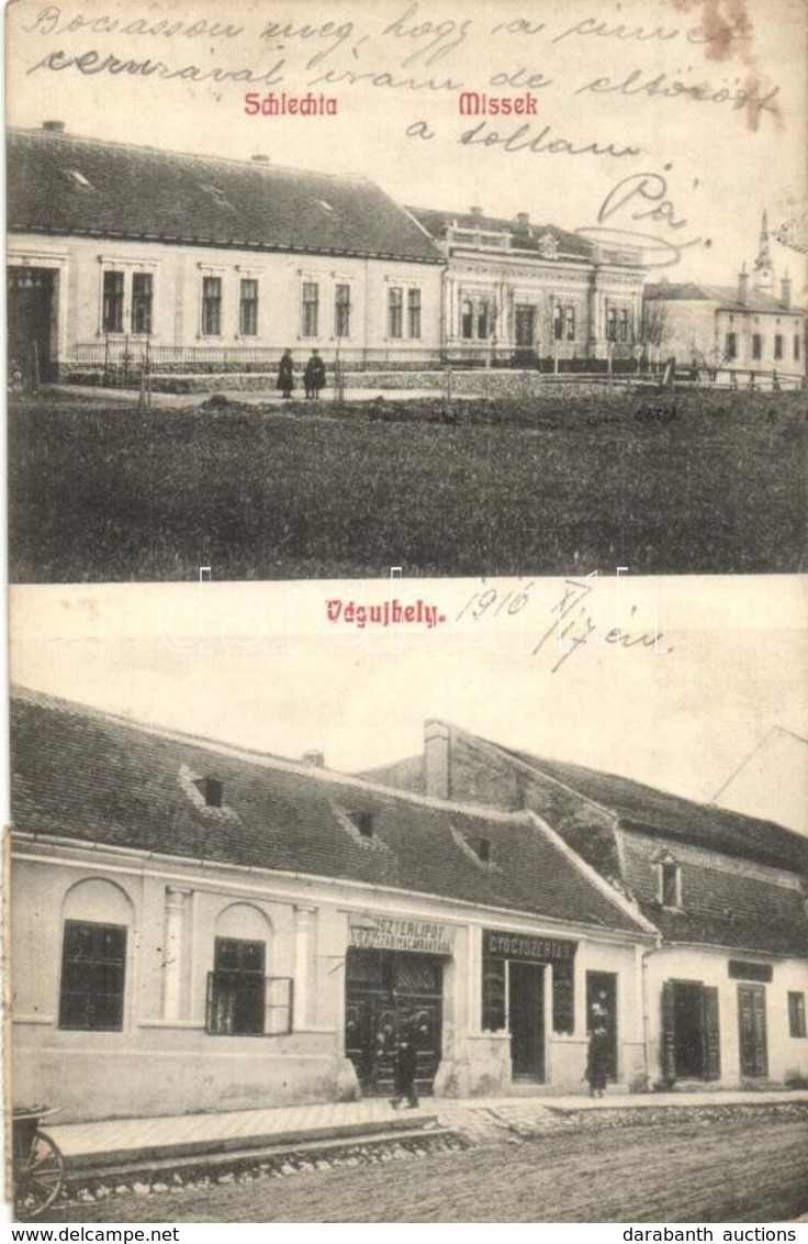 T2 1916 Vágújhely, Neustadt An Der Waag, Nové Mesto Nad Váhom; Slechta és Missek Háza, Suszter Lipót üzlete, Gyógyszertá - Ohne Zuordnung