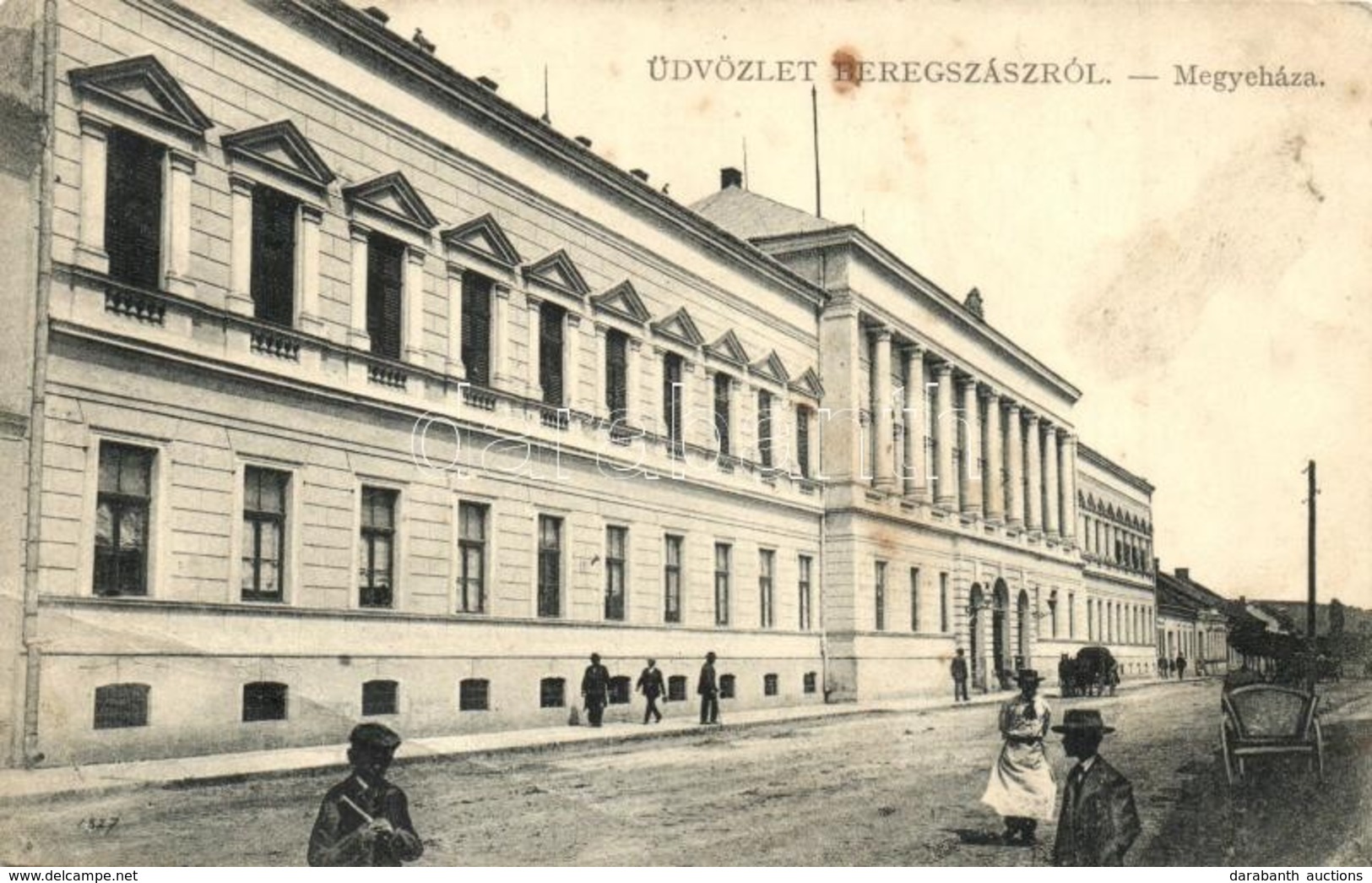 T3 1914 Beregszász, Berehove; Megyeház. W.L. Bp. 1931. Friedmann Moritz Kiadása / County Hall (EB) - Non Classés