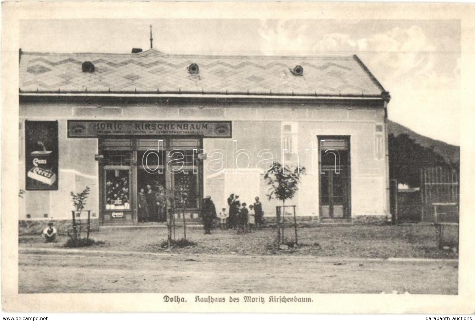 T2 1927 Dolha, Dovhe; Móric Kirschenbaum üzlete / Kaufhaus / Shop - Ohne Zuordnung