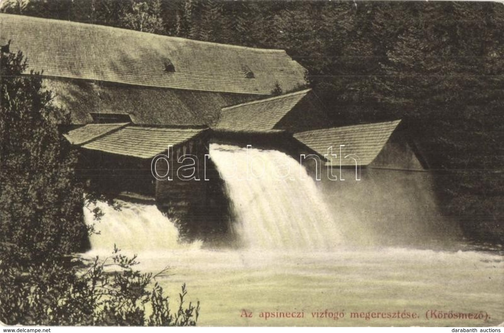 * T2/T3 1912 Kőrösmező, Yasinia, Jassinja; Apsineczi Vízfogó Megeresztése / Discharge Of The Dam (Rb) - Ohne Zuordnung